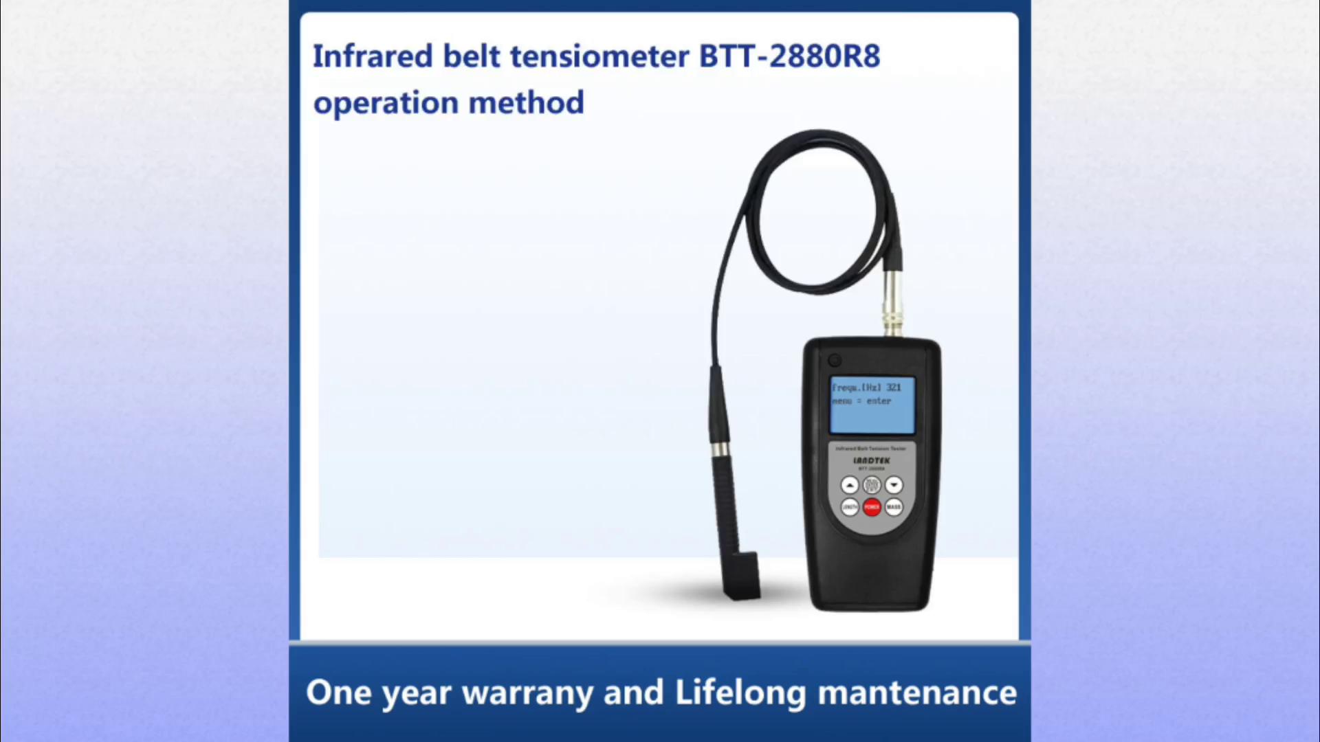 Infrared Belt Tension Tester BTT2880R8 Guangzhou Landtek Instruments