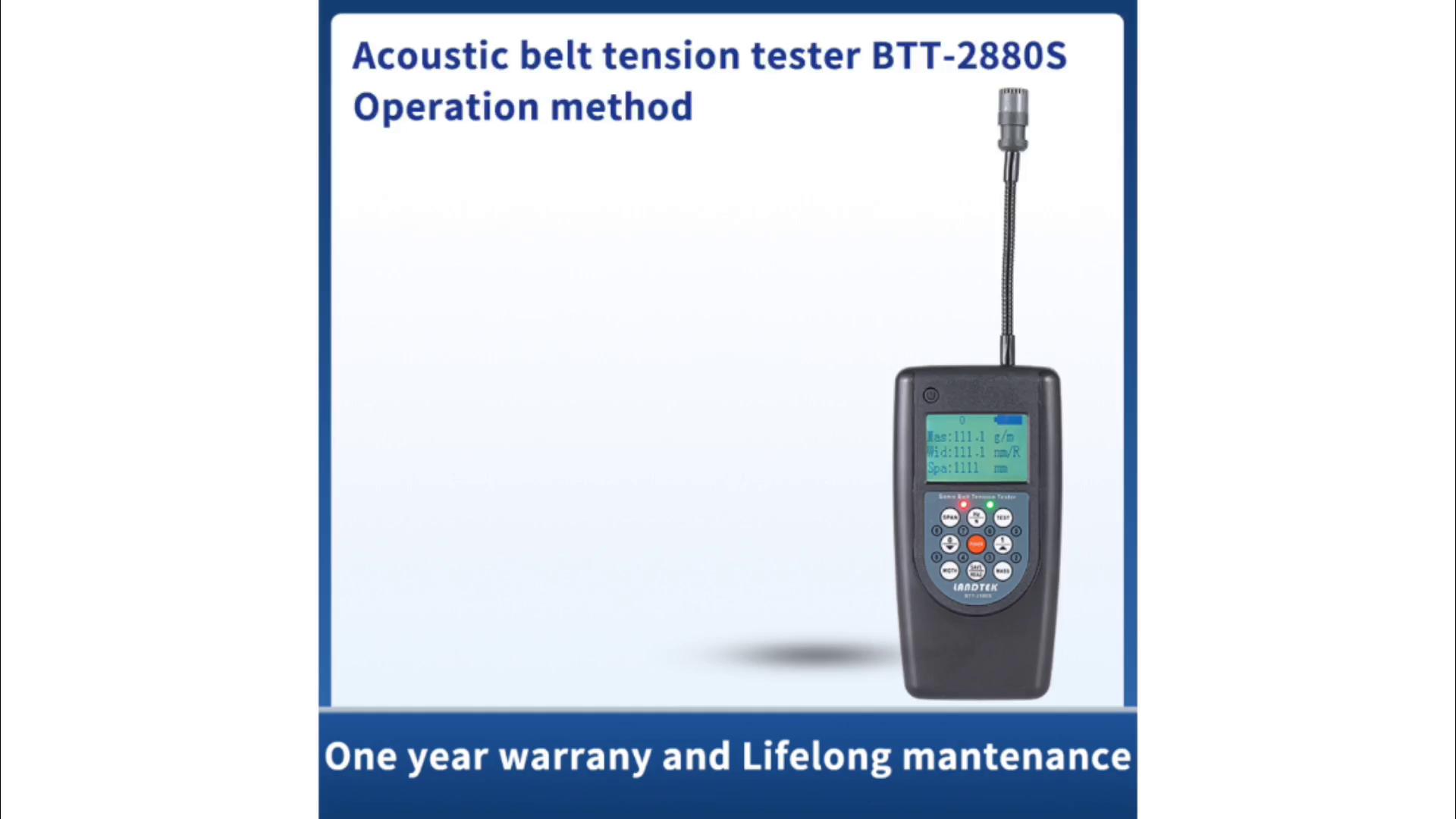 Acoustic belt tension tester BTT2880S Guangzhou Landtek Instruments